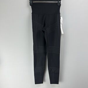 Alo 7/8 HIGH-WAISTED CHANNEL LEGGINGS XS BLACK RARE!!!